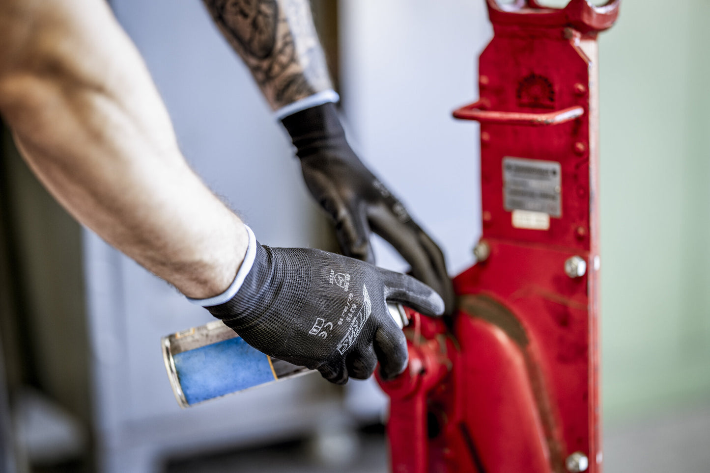 Nylonhandschuhe mit PU-Beschichtung Nitras 6215 schwarz (Gr.7-11)