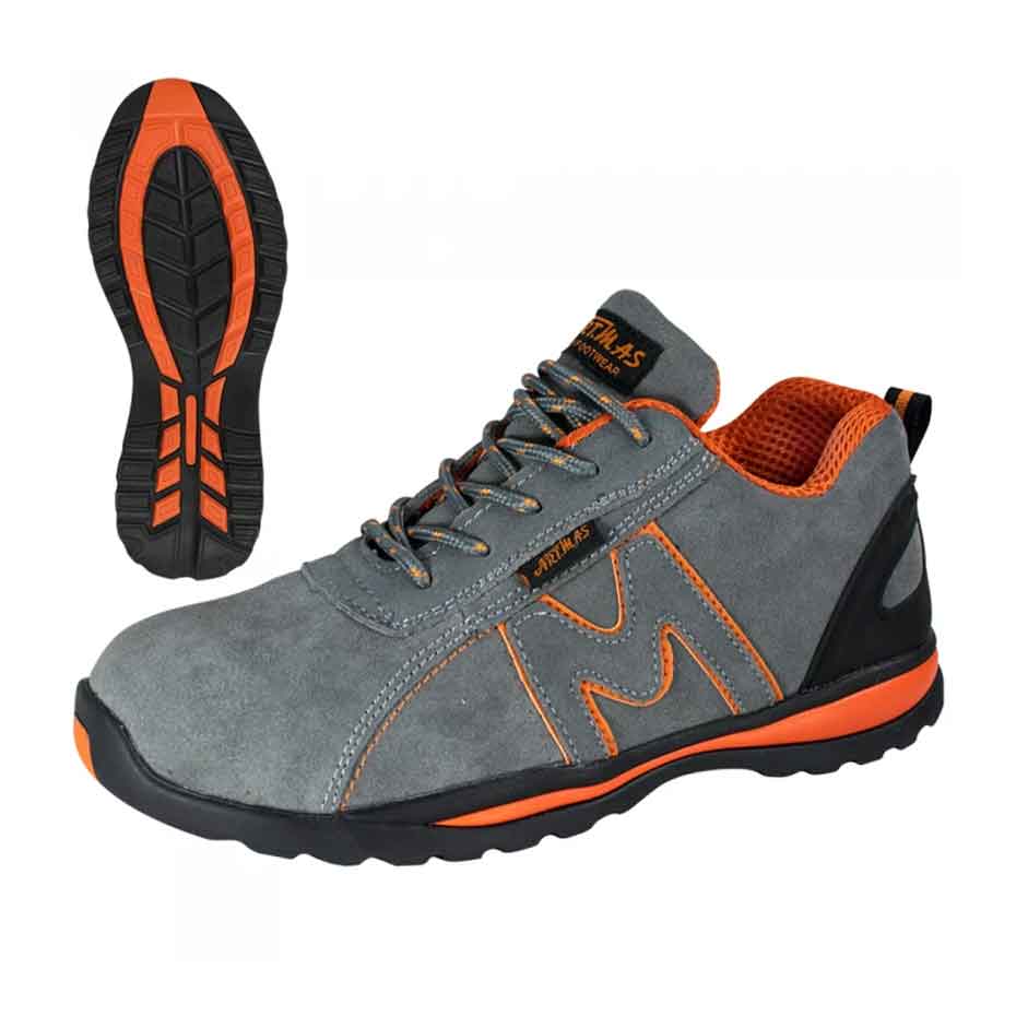 Sicherheitshalbschuhe mit Stahlkappe SB FO SRC ARTMAS BSport 3G grau/orange (Gr.40-47)