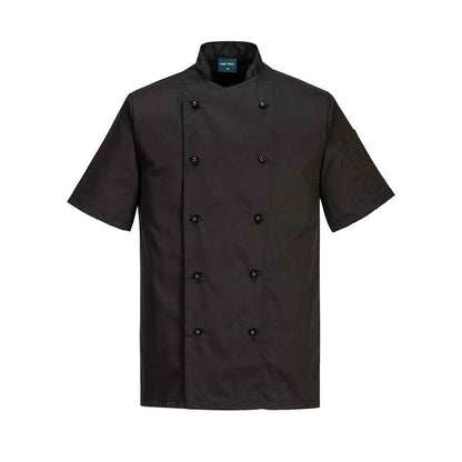 Kochjacke Kent C734 Portwest schwarz/weiß (Gr.XS–4XL)