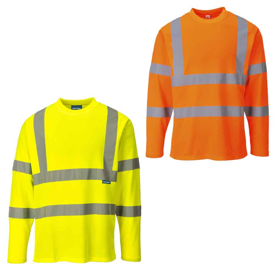 Warnschutz Langarm T-Shirt S278 Portwest gelb/orange (Gr.S-4XL)