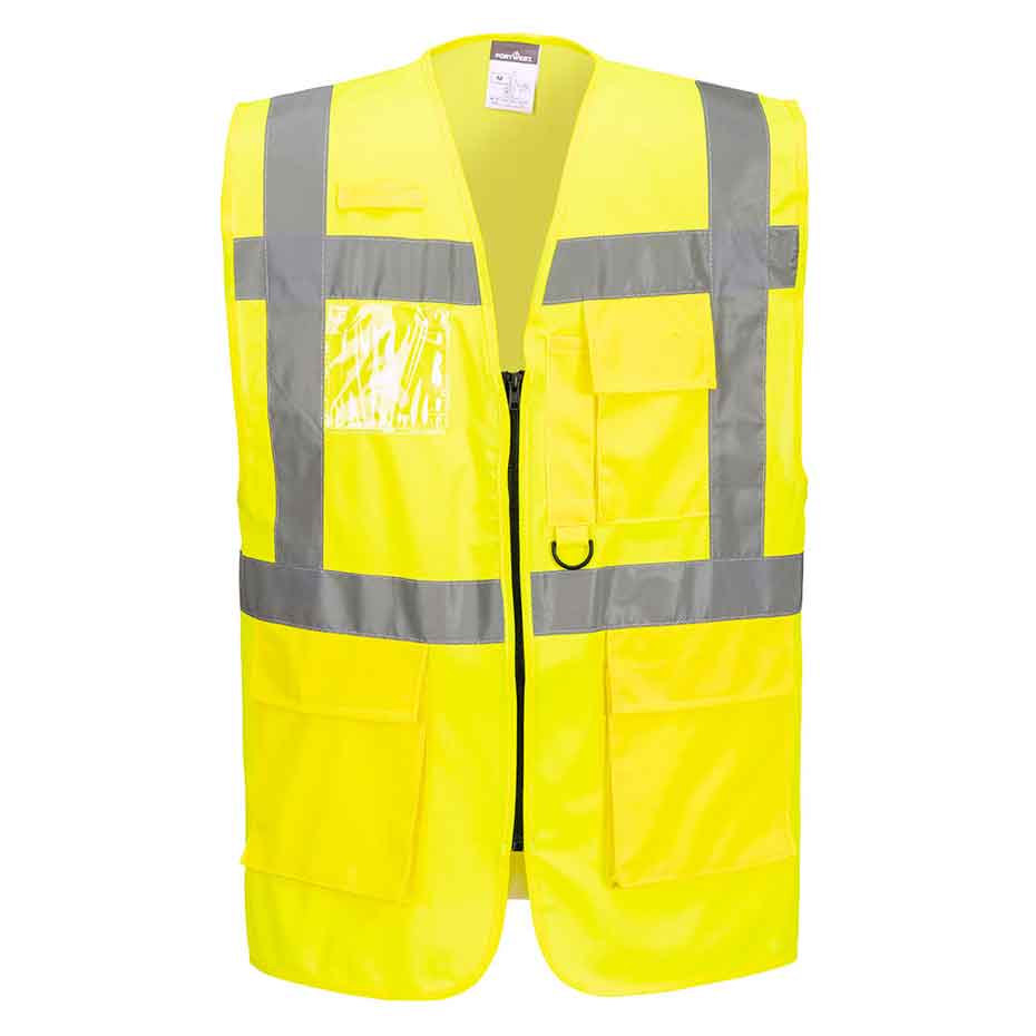 Warnweste mit Reißverschluss Berlin Executiv S476 Portwest gelb/orange (Gr.XS-7XL)