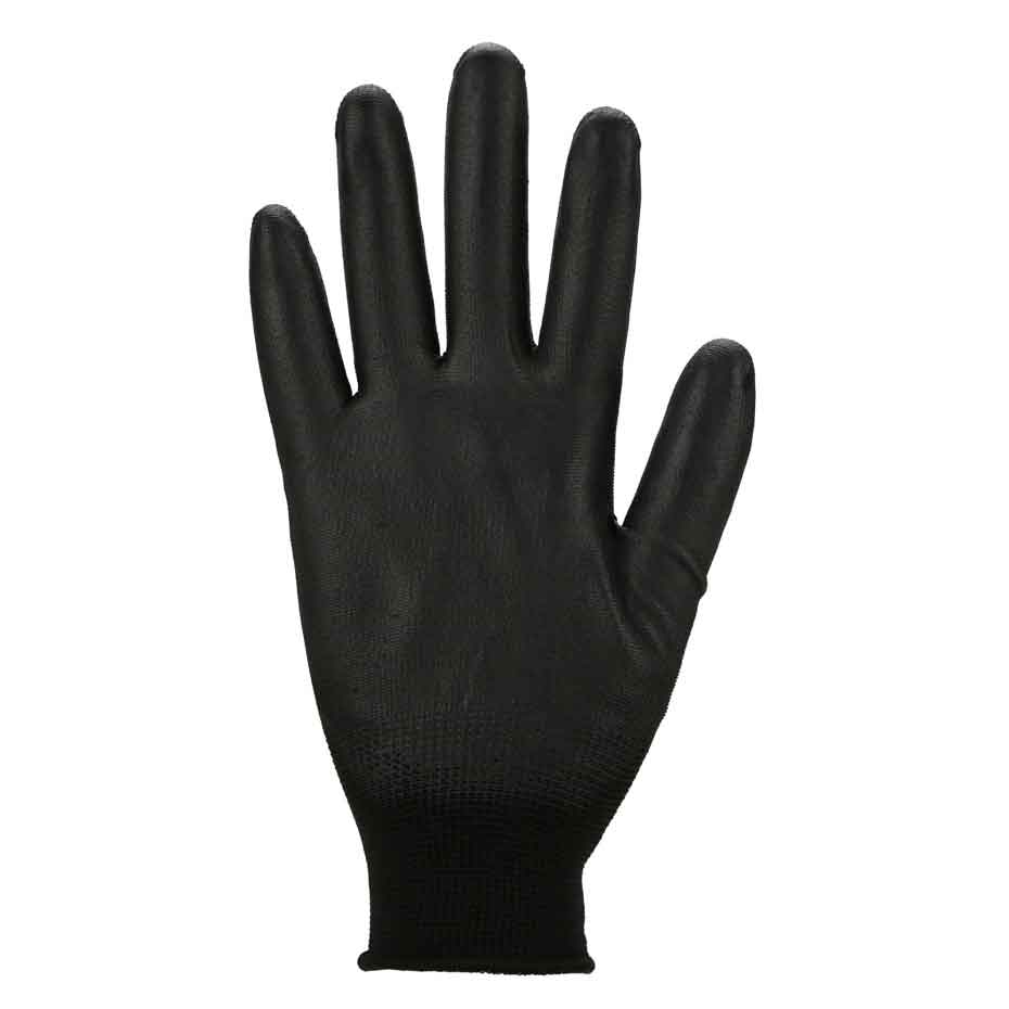 Feinstrickhandschuhe mit PU-Beschichtung Asatex 3702 schwarz (Gr.7-11)