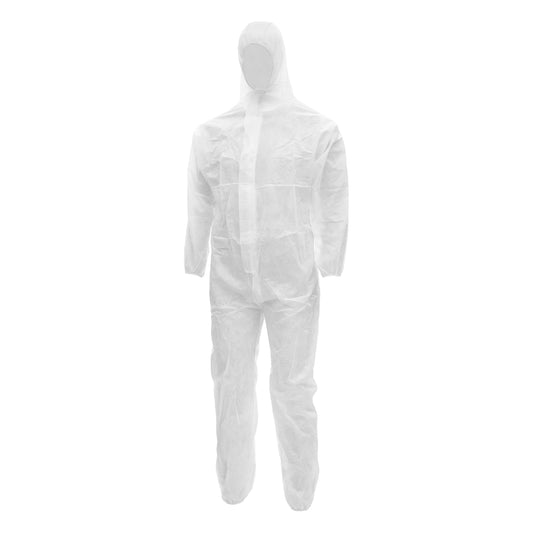 Schutzoverall mit Kapuze NITRAS PP 4500 weiß (Gr.M-XXXL)