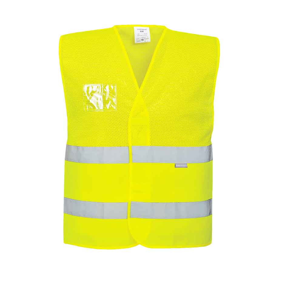 Warnschutzweste MeshAir mit 2 Reflexstreifen C494 Portwest gelb/orange (Gr.S-5XL)