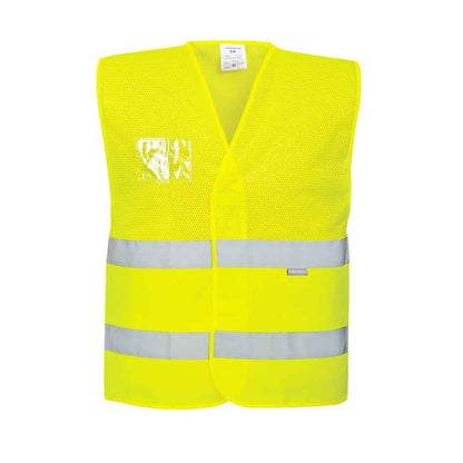 Warnschutzweste MeshAir mit 2 Reflexstreifen C494 Portwest gelb/orange (Gr.S-5XL)