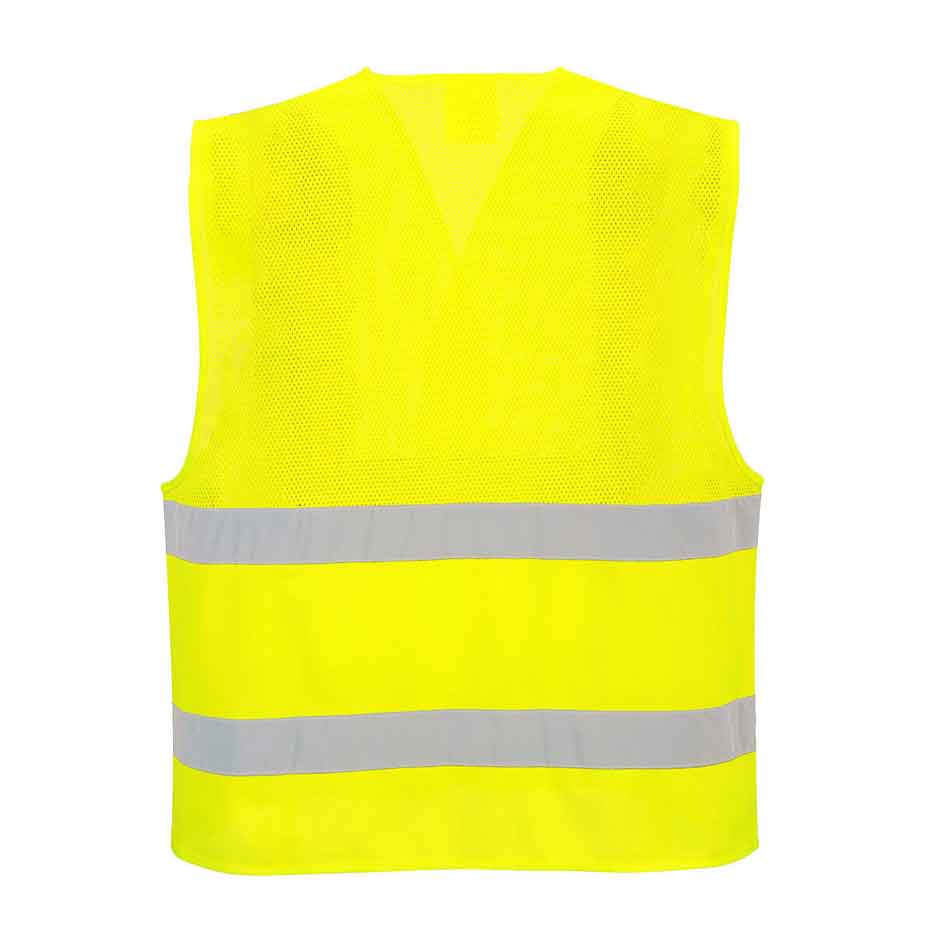 Warnschutzweste MeshAir mit 2 Reflexstreifen C494 Portwest gelb/orange (Gr.S-5XL)