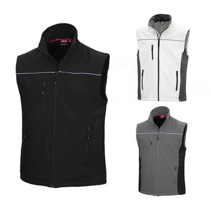 Softshellweste Nitras Motion Tex Light 310g/m² schwarz, grau, weiß (Gr.XS-5XL)