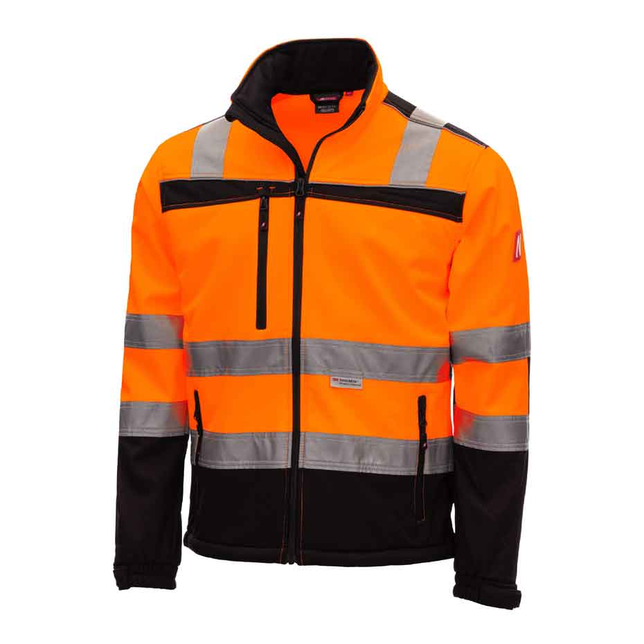 Warnschutz Softshelljacke NITRAS 7170/7171 MOTION TEX VIZ gelb/orange (Gr.S-5XL)