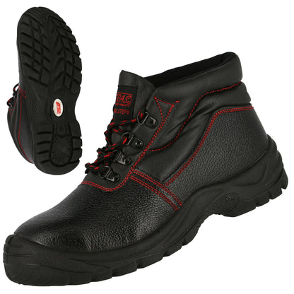 Sicherheitsstiefel S3 NITRAS 7206 BASIC STEP MID schwarz/rot (Gr.40-47)