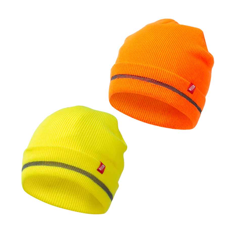 Warnschutzstrickmütze Nitras 730 neongelb/neonorange