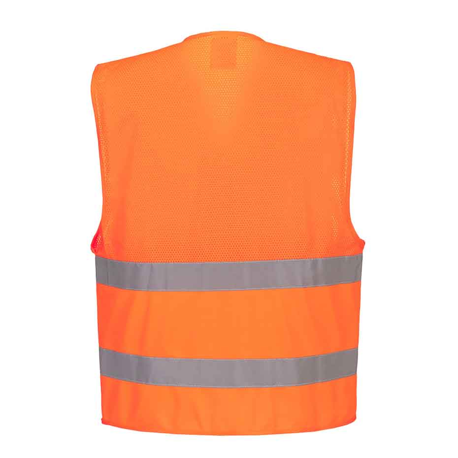 Warnschutzweste MeshAir mit 2 Reflexstreifen C494 Portwest gelb/orange (Gr.S-5XL)