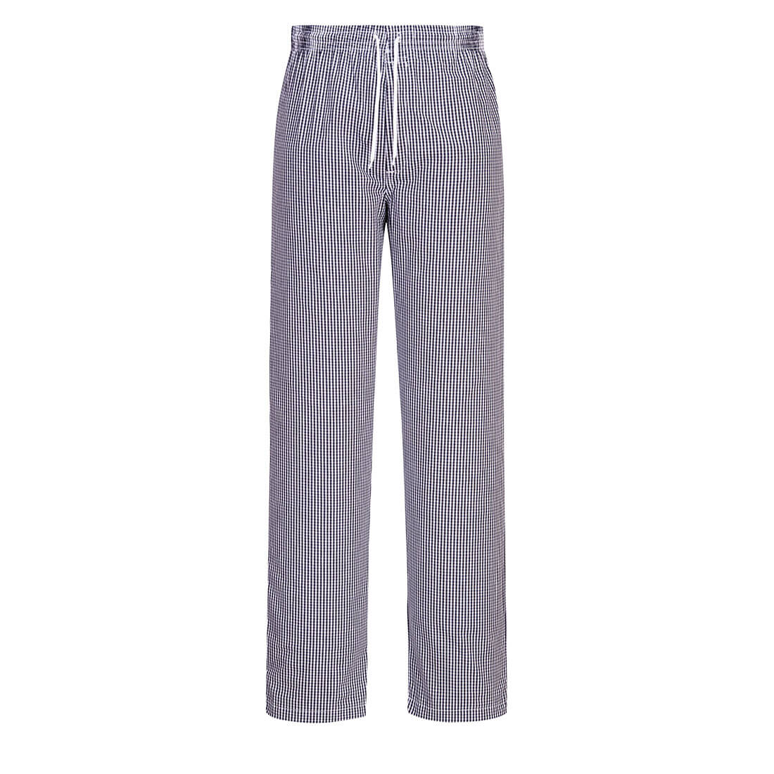 Kochhose mit Kordelzug C079 Portwest kariert blau/weiß (Gr.XS–4XL)