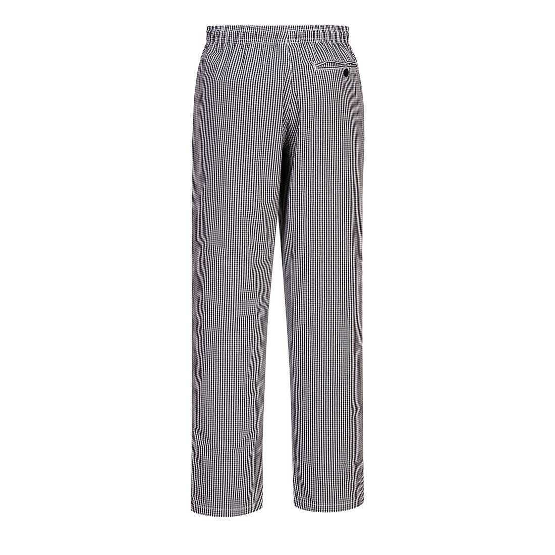 Kochhose mit Kordelzug C079 Portwest kariert schwarz/weiß (Gr.XS–4XL)