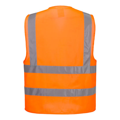 Warnschutzweste mit Schulterreflexband C470 Portwest gelb/orange (Gr.S-7XL)