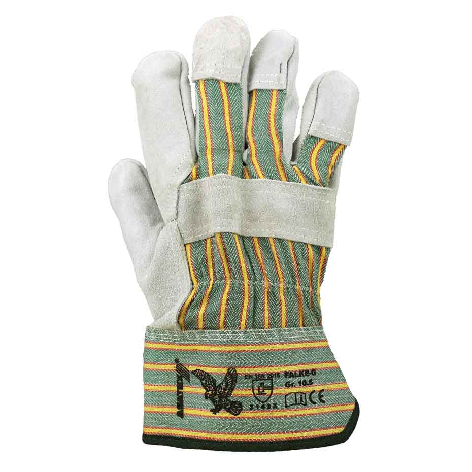 Rindspaltleder-Handschuhe Asatex FALKE G grün (Gr. 10,5)