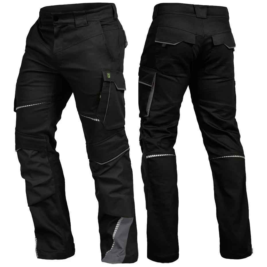 Leibwächter Herren Bundhose FLEXH24 Flex Line schwarz/grau (Gr.46-60)
