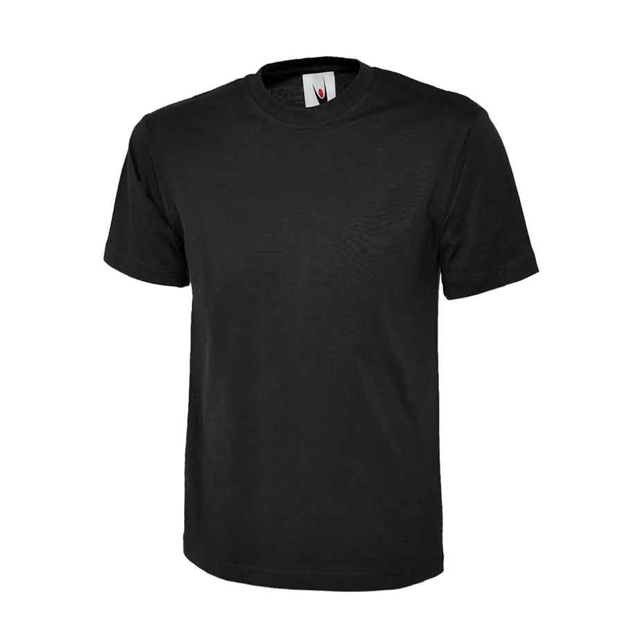 Herren T-Shirt UC301 Uneek 100% Baumwolle 180g/m² schwarz (Gr.XS-6XL)