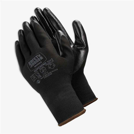 Sicherheitshandschuhe mit Nitrilbeschichtung Safety Jogger SUPERPRO schwarz (Gr.7-11)
