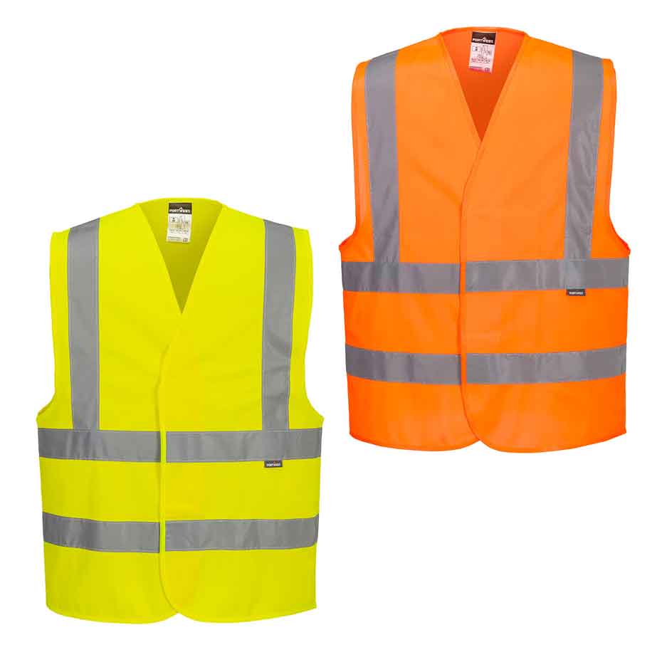 Warnschutzweste mit Schulterreflexband C470 Portwest gelb/orange (Gr.S-7XL)