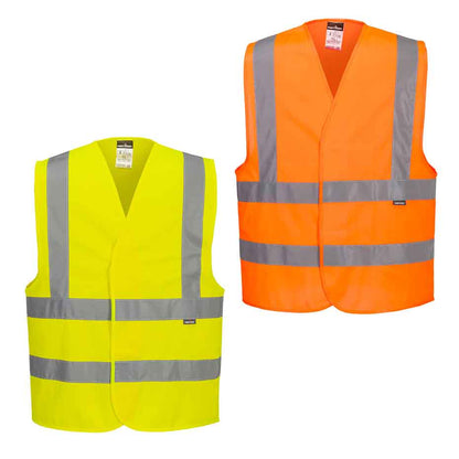 Warnschutzweste mit Schulterreflexband C470 Portwest gelb/orange (Gr.S-7XL)