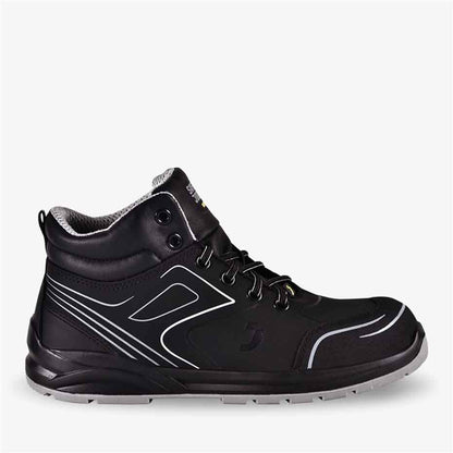 Sportlicher mittelhoher ESD Sicherheitsschuh CADOR S3 MID schwarz (Gr.35-50)