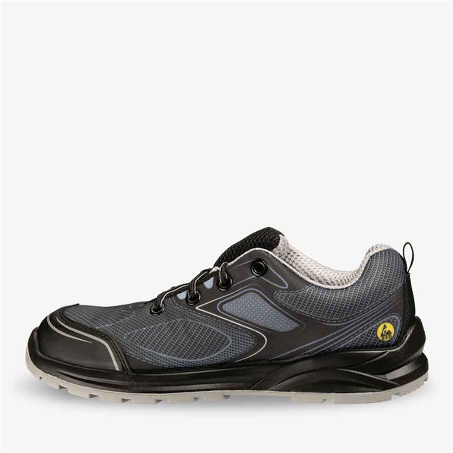 Sportlicher ESD Sicherheitsschuh CADOR S1 P grau/schwarz (Gr.35-48)