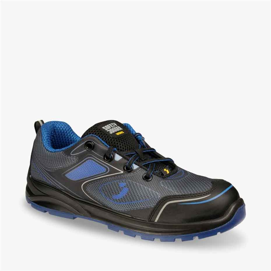 Sportlicher ESD Sicherheitsschuh CADOR S1 P blau/schwarz (Gr.35-48)
