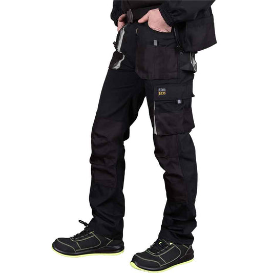 Arbeitshose FORECO 260 g/m² schwarz/hellgrau (Gr.46-62)
