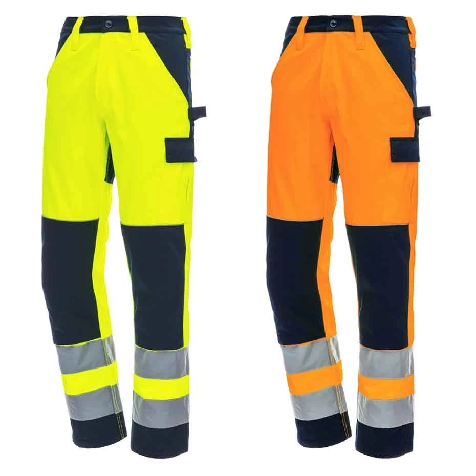 Warnschutz-Arbeitshose NITRAS 7571 gelb/marine, orange/marine (Gr.46-60)