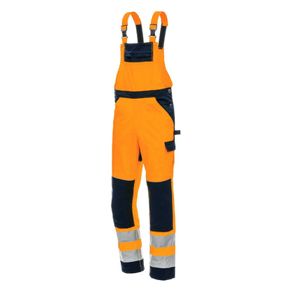 Warnschutz-Latzhose NITRAS 7572 gelb/marine, orange/marine (Gr.46-60)