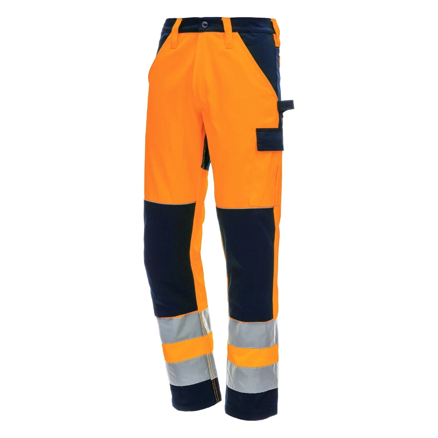 Warnschutz-Arbeitshose NITRAS 7571 gelb/marine, orange/marine (Gr.46-60)