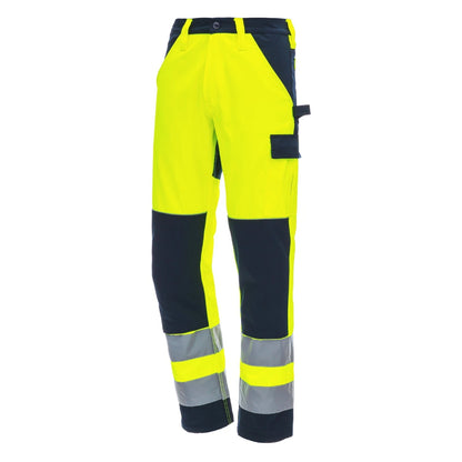 Warnschutz-Arbeitshose NITRAS 7571 gelb/marine, orange/marine (Gr.46-60)