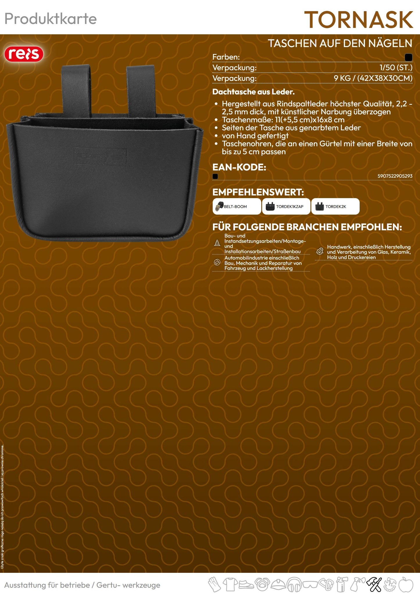 Nageltasche doppelt schwarz