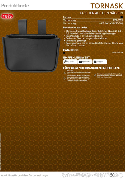 Nageltasche doppelt schwarz